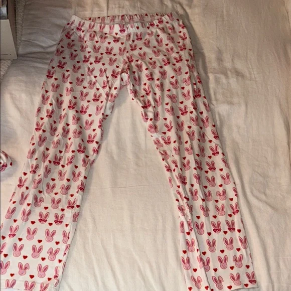 Roller Rabbit Lovestruck Bunny Long-sleeve Pajamas SIZE SMALL - Picture 4 of 6